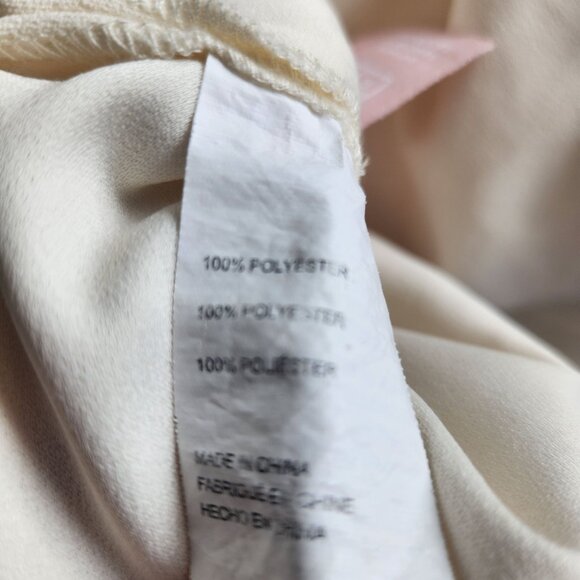 Jason Wu Collective Cream Chiffon Top Ruffle Shoulder Strap Size 8 FLAWED - Picture 6 of 9